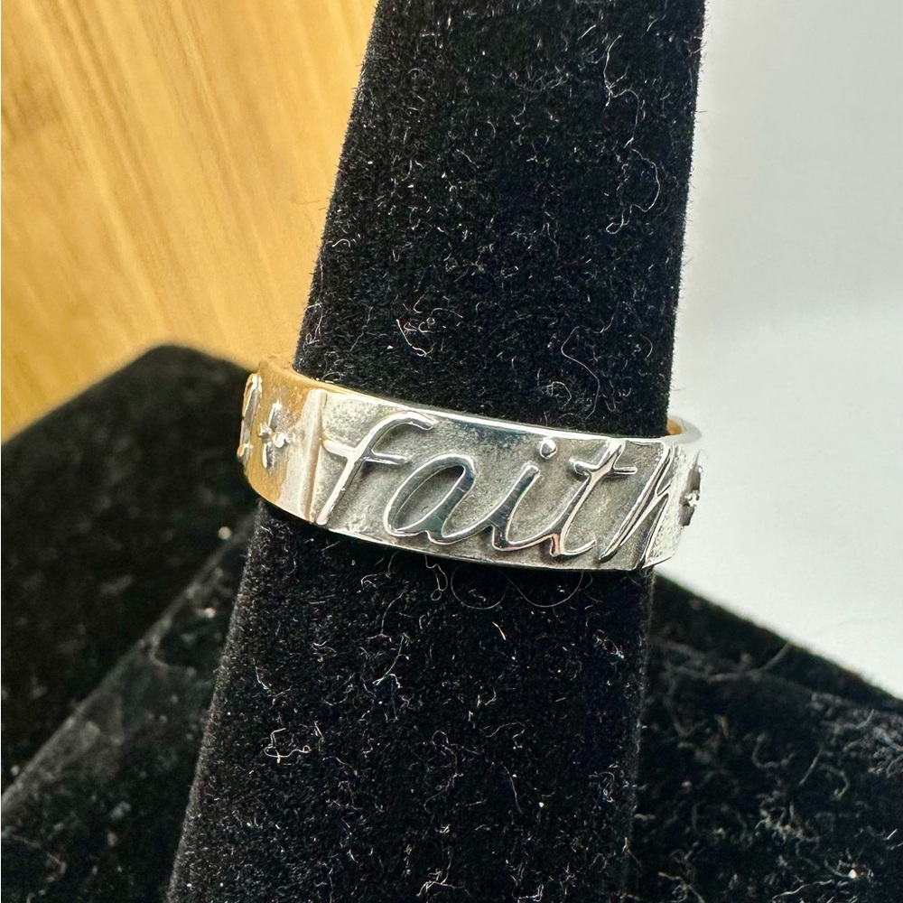 James Avery Sterling Silver Cursive Script Faith … - image 2